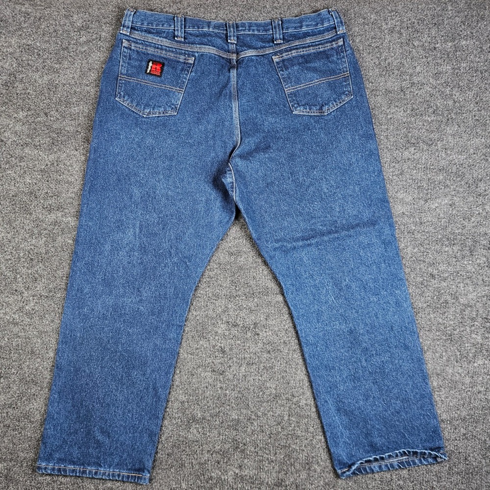 Wrangler Riggs Workwear Relaxed Fit Jean Men 42x30(40x29) Straight Leg Dark Wash - Picture 8 of 11